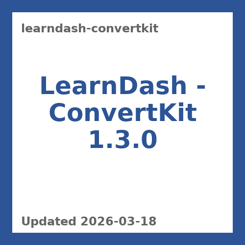 LearnDash – ConvertKit 1.3.0