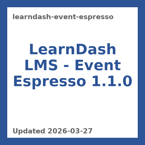 LearnDash LMS – Event Espresso 1.1.0