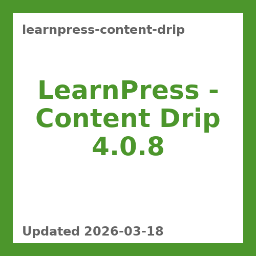 LearnPress – Content Drip 4.0.8