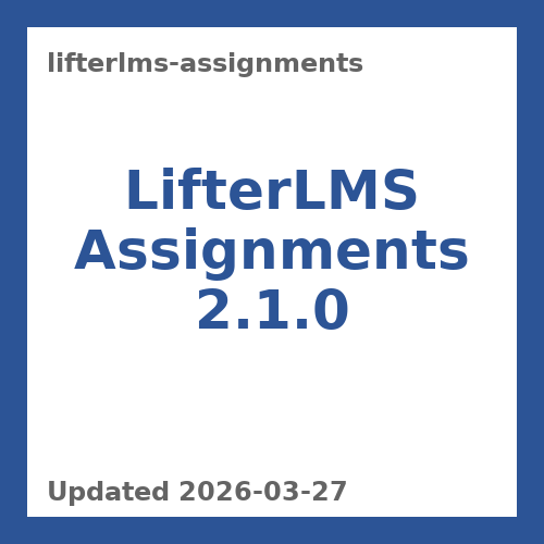 LifterLMS Assignments 2.1.0