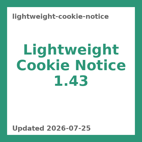 Lightweight Cookie Notice 1.43