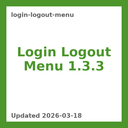 Login Logout Menu 1.3.3