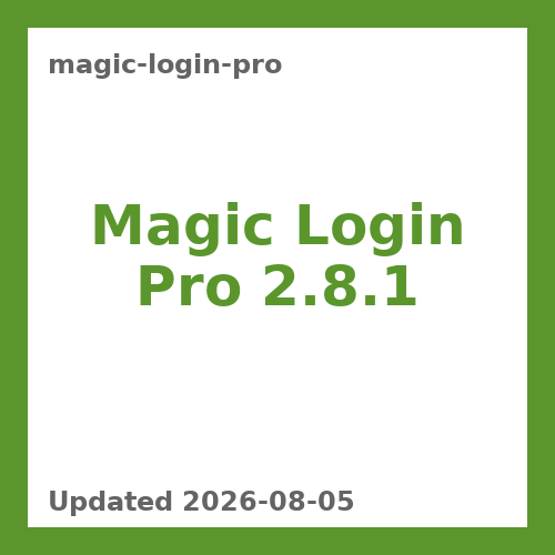 Magic Login Pro 2.8.1
