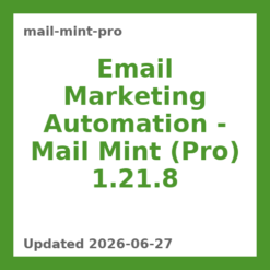 Email Marketing Automation – Mail Mint (Pro) 1.21.8