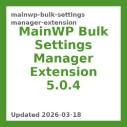 MainWP Bulk Settings Manager Extension 5.0.4