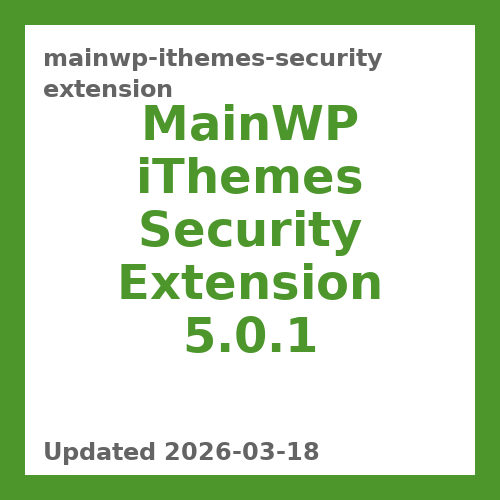 MainWP iThemes Security Extension 5.0.1