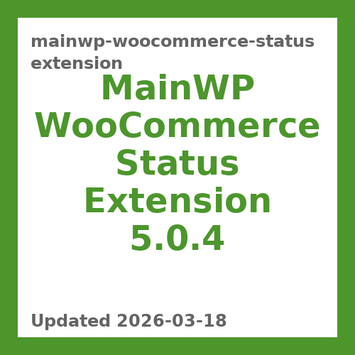 MainWP WooCommerce Status Extension 5.0.4