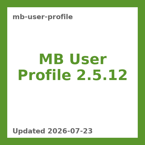 MB User Profile 2.5.12