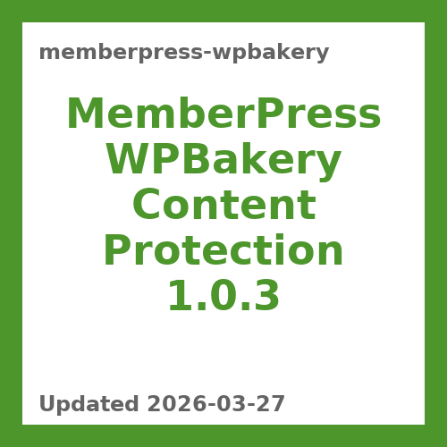 MemberPress WPBakery Content Protection 1.0.3