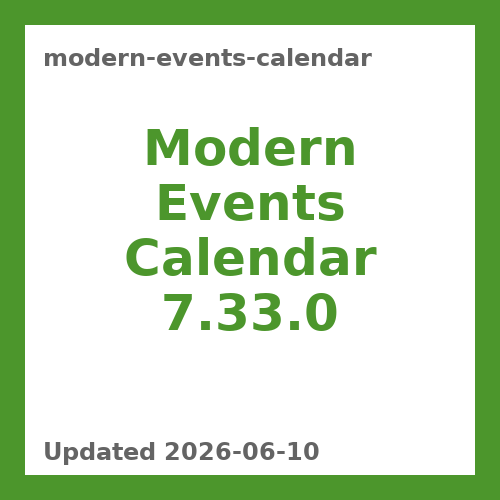 Modern Events Calendar 7.33.0