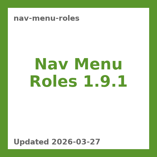 Nav Menu Roles 1.9.1