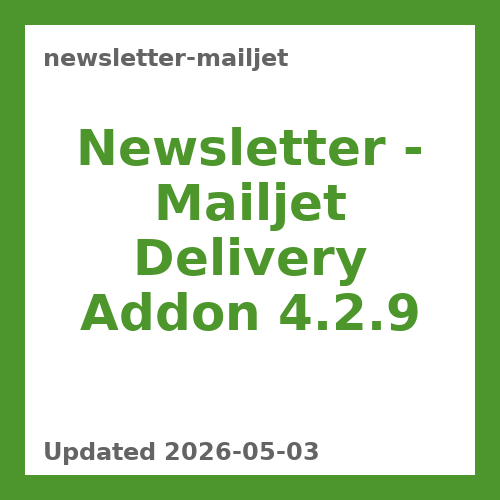 Newsletter - Mailjet Delivery Addon 4.2.9
