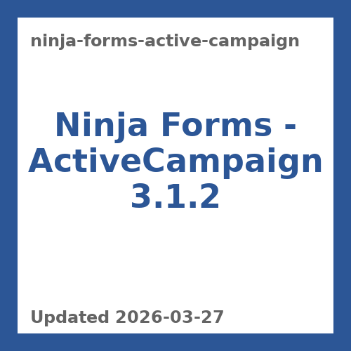 Ninja Forms – ActiveCampaign 3.1.2