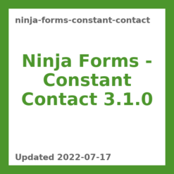 Ninja Forms – Constant Contact 3.1.0