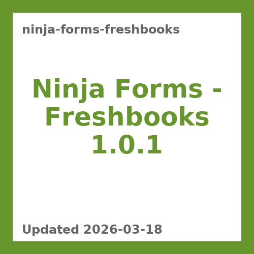 Ninja Forms – Freshbooks 1.0.1