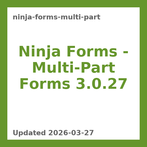 Ninja Forms – Multi-Part Forms 3.0.27
