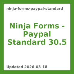 Ninja Forms – Paypal Standard 30.5