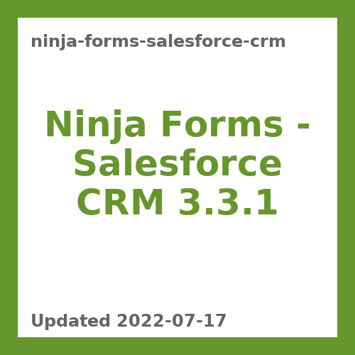 Ninja Forms – Salesforce CRM 3.3.1