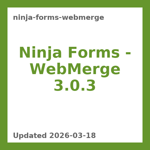 Ninja Forms – WebMerge 3.0.3