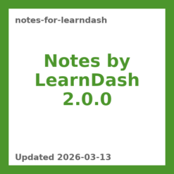 Notes by LearnDash 2.0.0