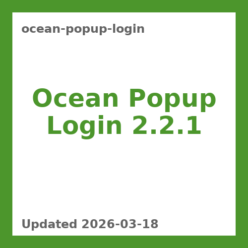 Ocean Popup Login 2.2.1