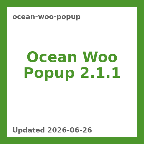 Ocean Woo Popup 2.1.1