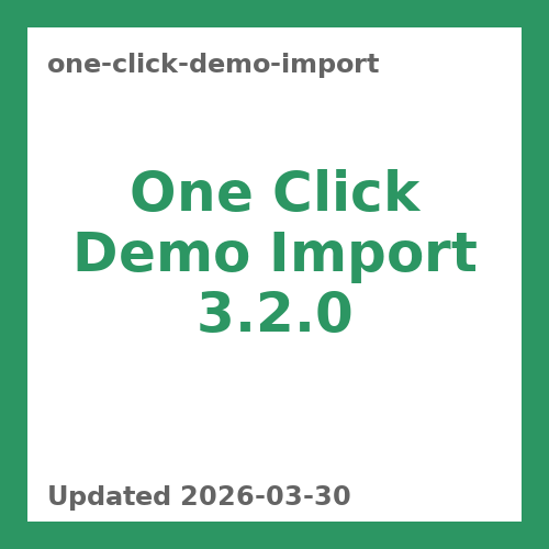 One Click Demo Import 3.2.0