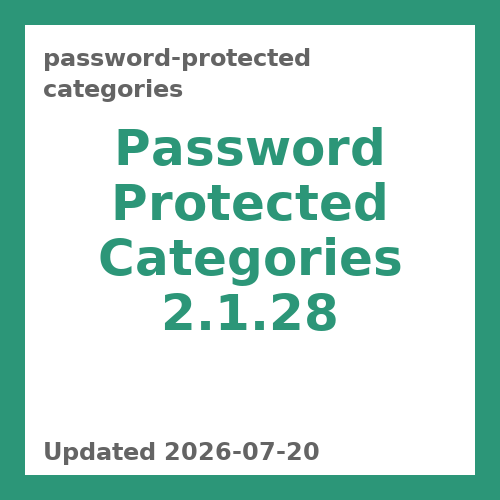 Password Protected Categories 2.1.28