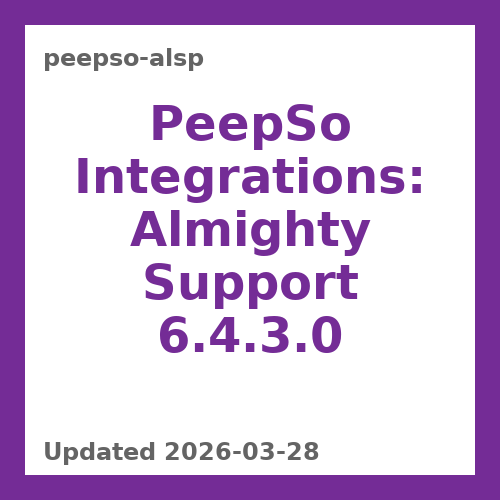 PeepSo Integrations: Almighty Support 6.4.3.0