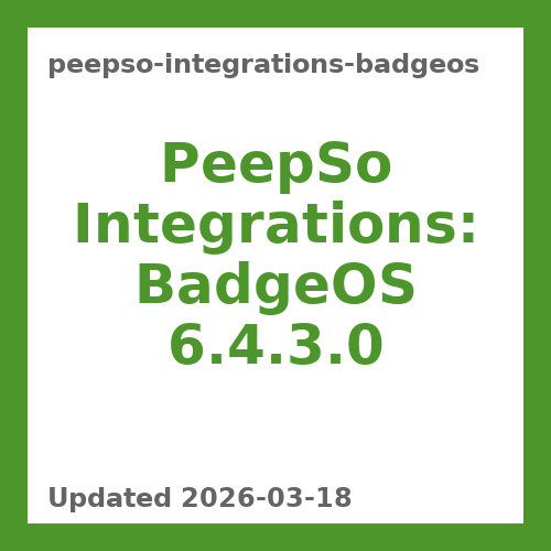 PeepSo Integrations: BadgeOS 6.4.3.0