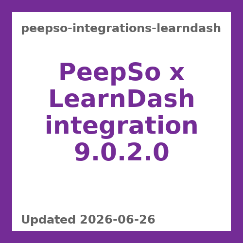 PeepSo x LearnDash integration 9.0.2.0