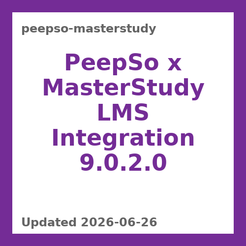 PeepSo x MasterStudy LMS Integration 9.0.2.0