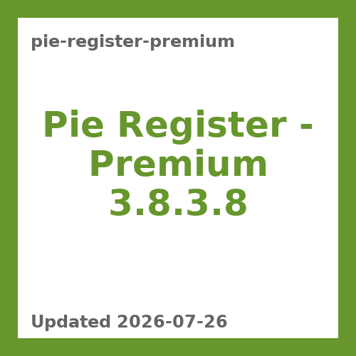 Pie Register - Premium 3.8.3.8