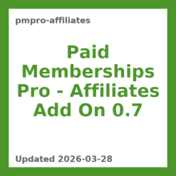 Paid Memberships Pro – Affiliates Add On 0.7