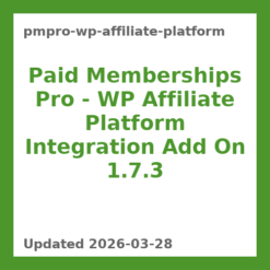 Paid Memberships Pro – WP Affiliate Platform Integration Add On 1.7.3