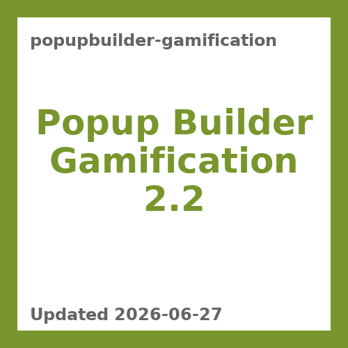 Popup Builder Gamification 2.2