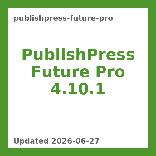 PublishPress Future Pro 4.10.1