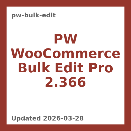 PW WooCommerce Bulk Edit Pro 2.366