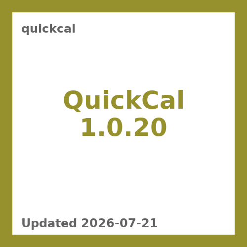 QuickCal 1.0.20
