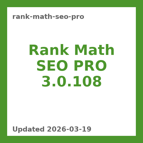 Rank Math SEO PRO 3.0.108
