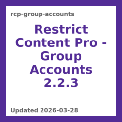 Restrict Content Pro – Group Accounts 2.2.3