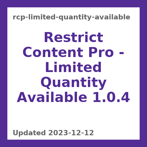 Restrict Content Pro - Limited Quantity Available 1.0.4