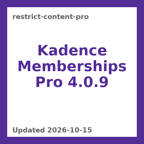 Restrict Content Pro 4.0.9