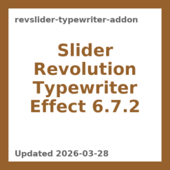 Slider Revolution Typewriter Effect 6.7.2
