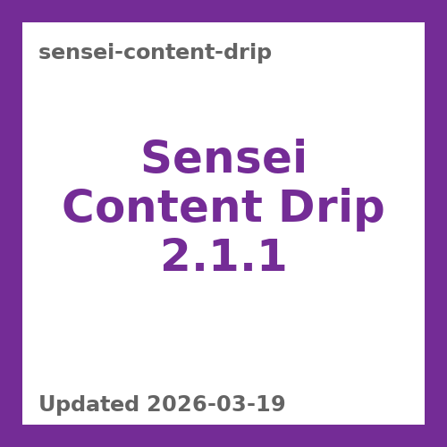 Sensei Content Drip 2.1.1