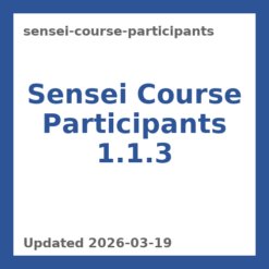 Sensei Course Participants 1.1.3
