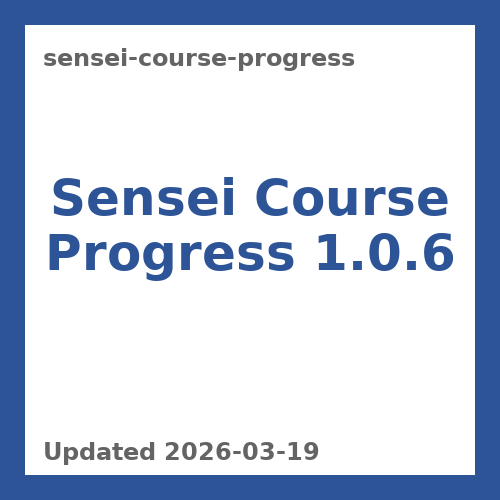 Sensei Course Progress 1.0.6