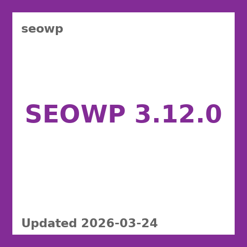 SEOWP 3.12.0