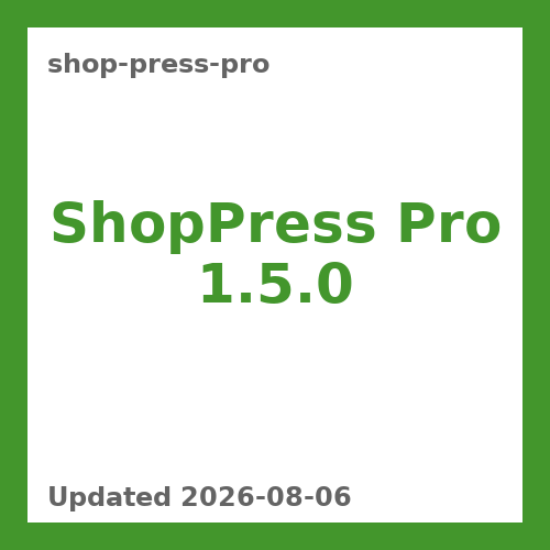 ShopPress Pro 1.5.0