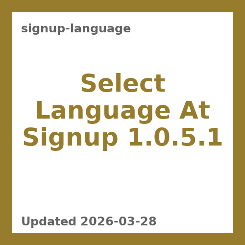 Select Language At Signup 1.0.5.1